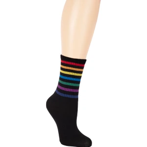 Colorful Stripe Soket Çorap