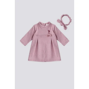 U.S. Polo Assn. Pembe Kurdaleli Bebek Elbise