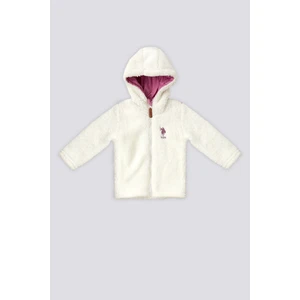 U.S. Polo Assn. Krem Fermuarlı Welsoft Bebek Bebek Hırka