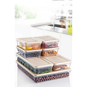 Nandy Home 7'li Set Freshbox Mikroldaga ve Difrize Uygun Saklama Kabı X1 2,4 Lt / X2 1,17 Lt / X4 0,6 Lt