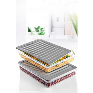 Nandy Home 2'li Set Freshbox Mikrodalga ve Difrize Uygun Saklama Kabı Gri?