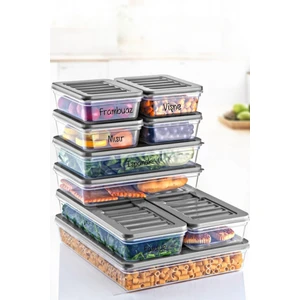 Nandy Home 9'lu Set Freshbox Mikrodalga ve Difrize Uygun Saklama Kabı