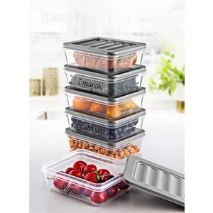 Nandy Home 6'lı Set Freshbox Mikrodalga ve Difrize Uygun Saklama Kabı Set 3 - X6 0,6 Lt