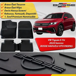 Vw Tiguan Paspas Araca Özel (E-Tsi) 2024 Sonrası Bosse Paspas 3D Havuzlu