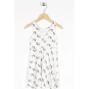 Kız Çocuk Regular Fit Unicorn Desenli Kolsuz Elbise