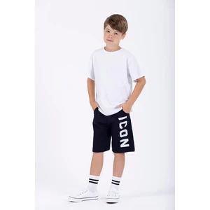 Icon Baskılı Lacivert Renk Erkek Cocuk Kaprı