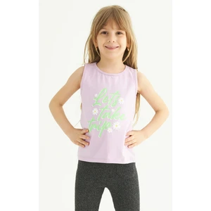 Kız Çocuk Lets Take A Trip Baskılı Tshirt 3-7 Yaş