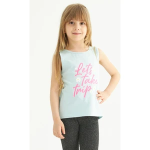 Kız Çocuk Lets Take A Trip Baskılı Tshirt 3-7 Yaş