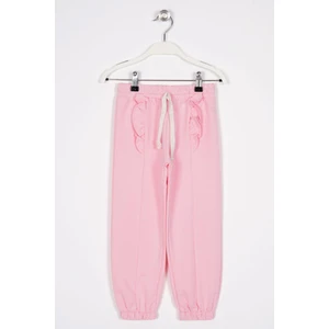 Onu Fırfır Detaylı Pembe Renk Erkek Çocuk Esofman Tek Alt