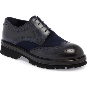 Lacivert Hakiki Deri Erkek Klasik Ayakkabı - E23S1AY56360-F51