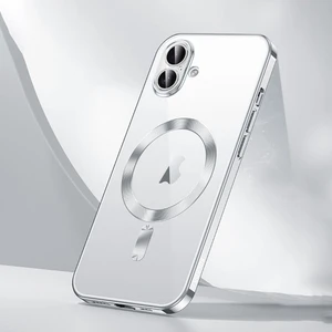 Apple iPhone 16 Kılıf Kamera Lens Korumalı Magsafe Şarj Kilifi Şeffaf Renkli Yumuşak Kapak