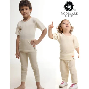 500-550 Çocuk Yün Fanila Tayt Içlik Takım Tekli