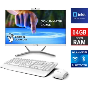Taxpro1 I5 12450H 64GB Ddr4 1tb SSD 23.8 Inç Fhd Dokunmatik Bt Webcam Wifi All In One Pc
