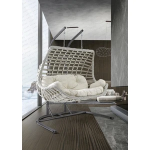 Capri Swing Cunda Çiftli Rattan Bahçe Salıncağı | Balkon Salıncağı