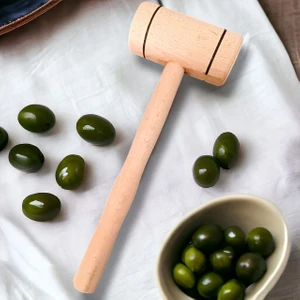 El Yapımı Büyük Ahşap Zeytin Ceviz Fındık Kırıcı
