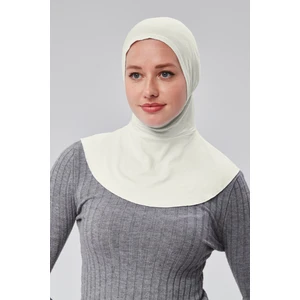 Sonbahar Moda Tesettür Penye Sporcu Boyunluk Hijab Bone S200 Ekru