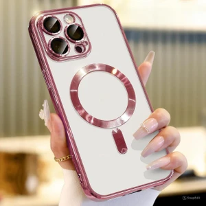 Dexmoni Phone 16 Pro Uyumlu Kılıf Kamera Lens ve Hoparlör Toz Korumalı Magsafe Şarj Özellikli Esnek Silikon