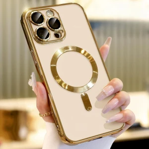 Dexmoni Phone 16 Pro Uyumlu Kılıf Kamera Lens ve Hoparlör Toz Korumalı Magsafe Şarj Özellikli Esnek Silikon