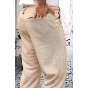 Erkek Kral Pike Duble Paça Kemerli Jogger Pantolon