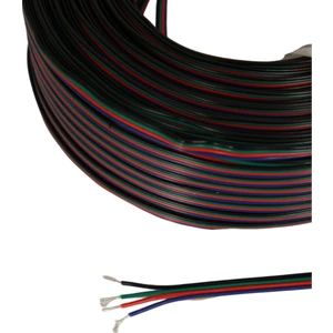 Hazar Led 4 Pin Jst Elektrik Kablosu 4'lü Rgb Şerit LED Kablo 3X0,22MM Kalaylı %100 Bakır Kordon Kablo 100M