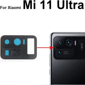 Xiaomi Mi 11 Ultra Arka Kamera Camı Lens Yapışkanlı