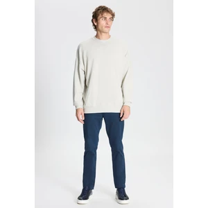Altınyıldız Classics Erkek Bej Oversize Bol Kesim 3 İplik Bisiklet Yaka Pamuklu Sweatshirt