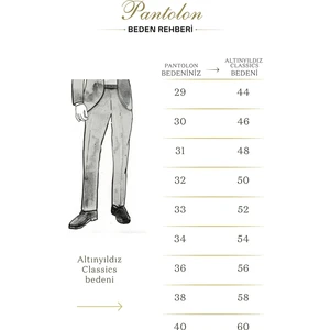 ALTINYILDIZ CLASSICS Erkek Siyah Slim Fit Dar Kesim Gabardin Kumaş Desenli Pamuklu Esnek Beli Lastikli Pantolon