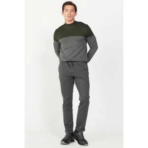 Slim Fit Dar Kesim Yan Cepli Beli Lastikli Bağlamalı Pantolon