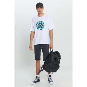 Altınyıldız Classics Erkek Beyaz Real Madrid Lisanslı Oversize Fit Bol Kesim %100 Pamuk Bisiklet Yaka Tişört