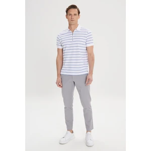 Altınyıldız Classics Erkek Gri Slim Fit Dar Kesim Yan Cep Pamuklu Esnek Chino Pantolon