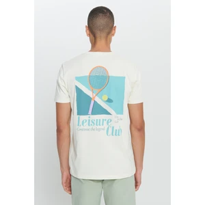 Altınyıldız Classics Erkek Sarı Standart Fit Normal Kesim %100 Pamuk Yumuşak Dokulu Baskılı Bisiklet Yaka Tişört