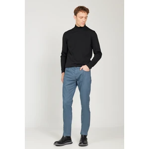 ALTINYILDIZ CLASSICS Erkek İndigo Slim Fit Dar Kesim 5 Cepli Desenli Pamuklu Pantolon
