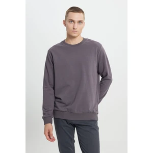Altınyıldız Classics Erkek Koyu Gri Oversize Bol Kesim 3 İplik Bisiklet Yaka Pamuklu Sweatshirt