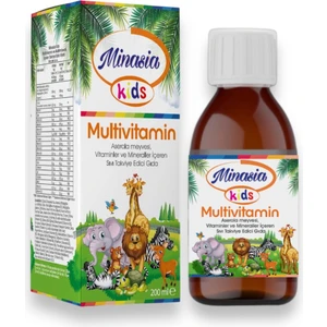 Minasia Kids Multivitamin 200ml ( Aserola Meyvesi, Vitaminler Ve Mineraller )