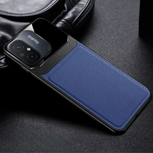 Xiaomi Redmi 12C Kılıf Zebana Lens Deri Kılıf Lacivert