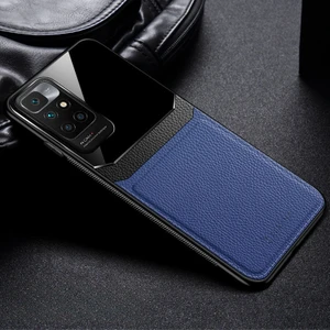 Xiaomi Redmi 10 2022 Kılıf Zebana Lens Deri Kılıf Lacivert