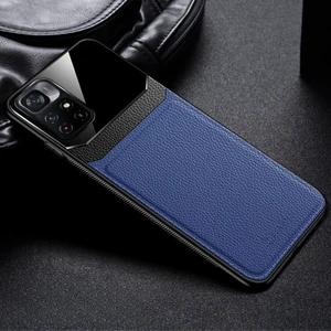 Xiaomi Poco M4 Pro Kılıf Zebana Lens Deri Kılıf Lacivert