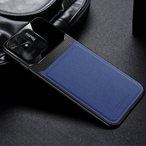 Xiaomi Redmi 10C Kılıf Zebana Lens Deri Kılıf Lacivert