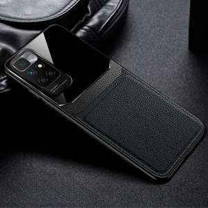 Xiaomi Redmi 10 Kılıf Zebana Lens Deri Kılıf Siyah