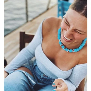 Mi Brillo Accessories Serenay Cam Bodrum Boncuk Kolye