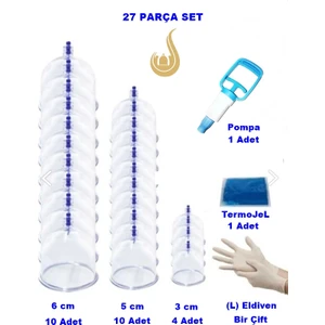 27'li Canlandırıcı Vakumlu Masaj Aleti - Hacamat Seti