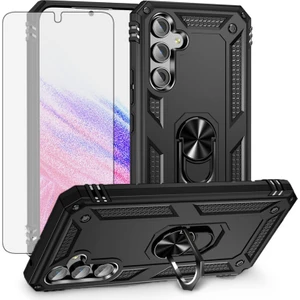 Samsung Galaxy A35 Kılıf Armor Tank Holder Hard Shockproof + Ekran Koruyucu