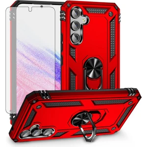 Samsung Galaxy A35 Kılıf Armor Tank Holder Hard Shockproof + Ekran Koruyucu