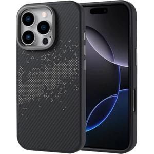 Apple iPhone 16 Pro Uyumlu Karbon Fiber Tasarım 2mm Ince Telefon Kılıfı Kapak