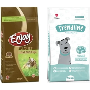 Yetişkin Kedi & Trendline Yetişkin Köpek Maması 15 kg 2'li Set