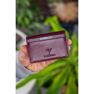 Vera Deri Minimal Kartlık Bordo