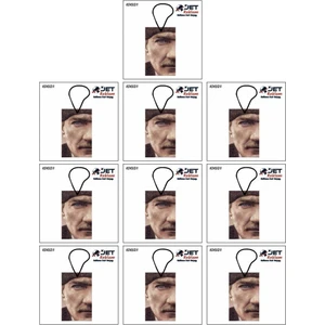 Jet Hızında Jethızında 10'lu Set Mustafa Kemal Atatürk Özel Tasarımlı Dekoratif Oto Araç Kokusu