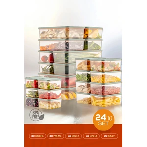 24LÜ Buzdolabı Düzenleyici Organizer Mikrodalgaya Uygun Difriz Saklama Kabı Mint