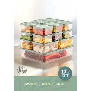 17LI Buzdolabı Düzenleyici Organizer Mikrodalgaya Uygun Difriz Saklama Kabı Mint