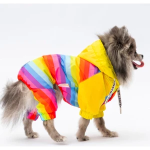 Peru Polarlı Su Geçirmez Küçük Irk Köpek Yağmurluk Tulum